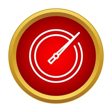 Speedometer gauge icon indicating performance and speed 스톡 일러스트