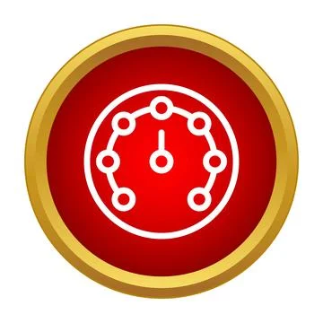 Speedometer gauge icon indicating speed and measurement Stock Illustration