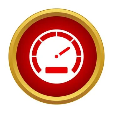 Speedometer gauge icon measuring performance and progress 스톡 일러스트