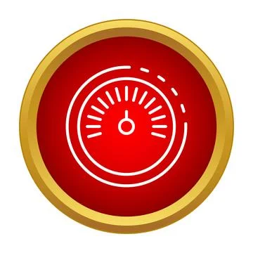 Speedometer gauge icon measuring performance and velocity Stock Illustration