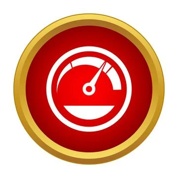 Speedometer gauge icon for measuring speed performance Illustrazione stock