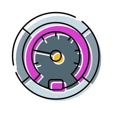 Speedometer gauge icon for performance measurement 스톡 일러스트