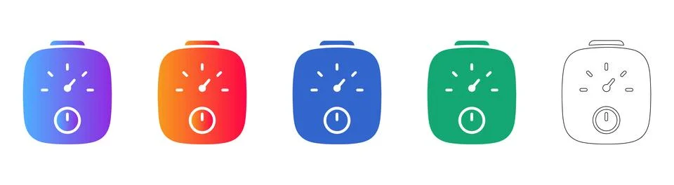 Speedometer Gauge Icons for Performance Tracking Illustrazione stock