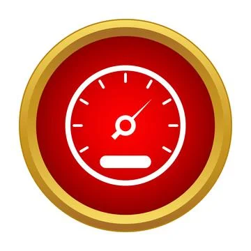 Speedometer gauge measuring car speed icon Stock Illustration