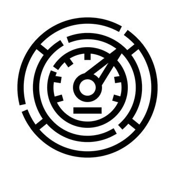 Speedometer gauge measuring performance and progress icon イラスト素材