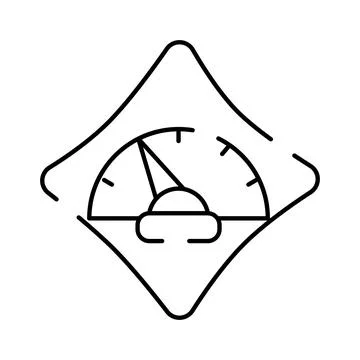Speedometer gauge measuring performance and progress icon Stock Illustration