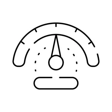 Speedometer gauge measuring performance and acceleration level Stock Illustration