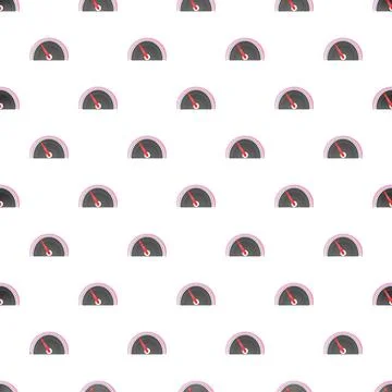 Speedometer gauge measuring performance seamless pattern repeating texture Illustrazione stock