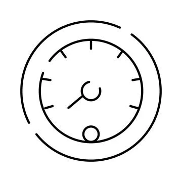 Speedometer gauge measuring vehicle performance velocity Illustrazione stock