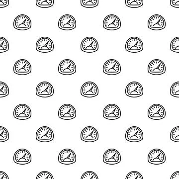 Speedometer gauge outline pattern illustrating progress measurement イラスト素材