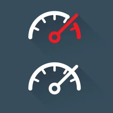 Speedometer (gauge)  scale - simple icon Stock Illustration