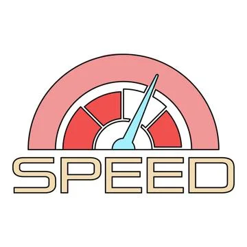 Speedometer gauge showing fast acceleration for performance concept 스톡 일러스트