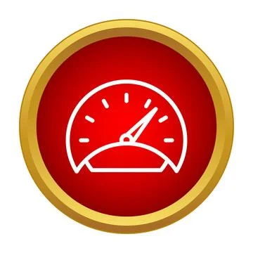 Speedometer gauge showing fast performance and measurement 스톡 일러스트