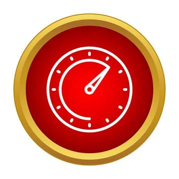 Speedometer gauge showing fast performance and progress Illustrazione stock