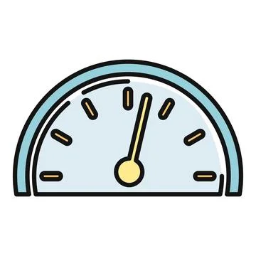 Speedometer gauge showing fast performance icon graphic 스톡 일러스트