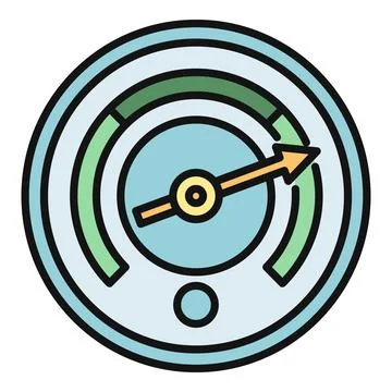 Speedometer gauge showing fast performance and progress Stock Illustration