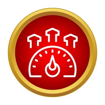 Speedometer gauge showing an increasing performance optimization イラスト素材