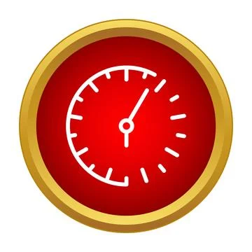 Speedometer gauge showing time and performance measurement 스톡 일러스트