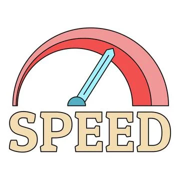 Speedometer gauge showing velocity with text speed 스톡 일러스트