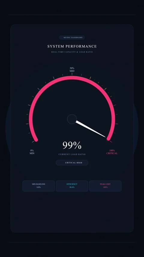 Speedometer gauge speed test indicator animation dashboard interface Stock Footage 346877221
