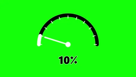 Speedometer Green Screen Chroma Key Element 库存影片 342788501