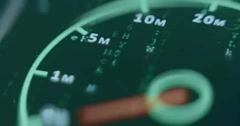 Speedometer with hacking style background Stock Footage 310804220