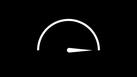 Speedometer icon animation with optional luma matte. Alpha Luma Matte inclu.. Stock Footage 303553386