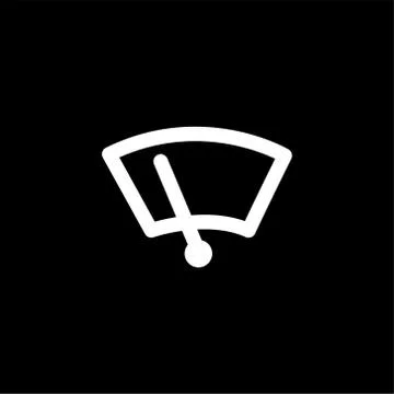 Speedometer Icon On Black Background. Black Flat Style Vector Illustration Stock Illustration