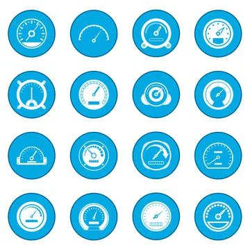 Speedometer icon blue Stockillustratie