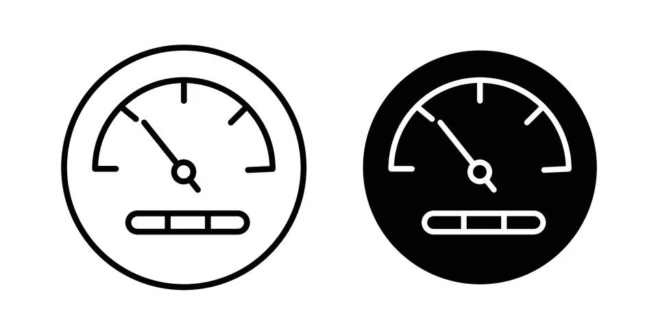 Speedometer icon bundle for website design projects 스톡 일러스트