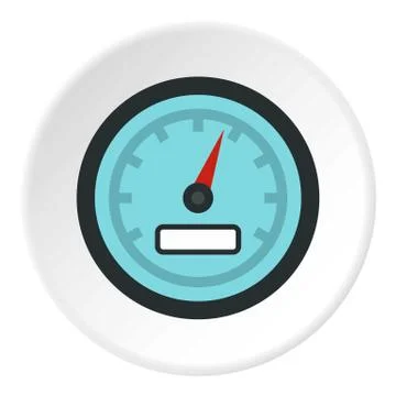 Speedometer icon circle Stock Illustration