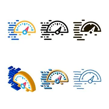 Speedometer icon concepts vector outline Stock Illustration