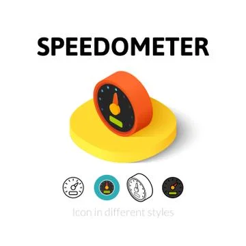 Speedometer icon in different style 스톡 일러스트