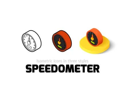 Speedometer icon in different style Illustrazione stock