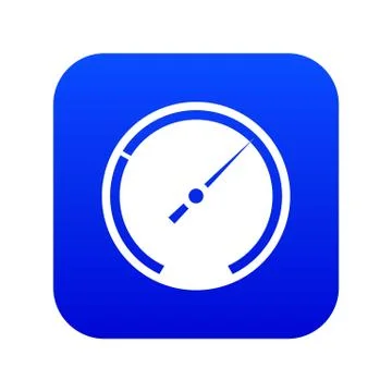 Speedometer icon digital blue Stock Illustration