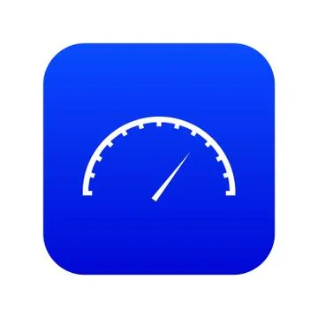 Speedometer icon digital blue Stock Illustration