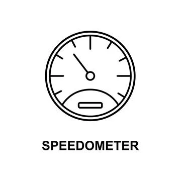 Speedometer icon. Element of measuring instruments icon with name for mobile Illustrazione stock
