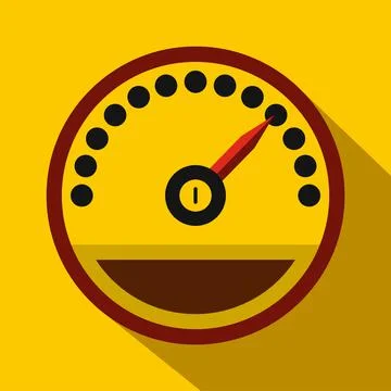 Speedometer icon in flat style Stock Illustration