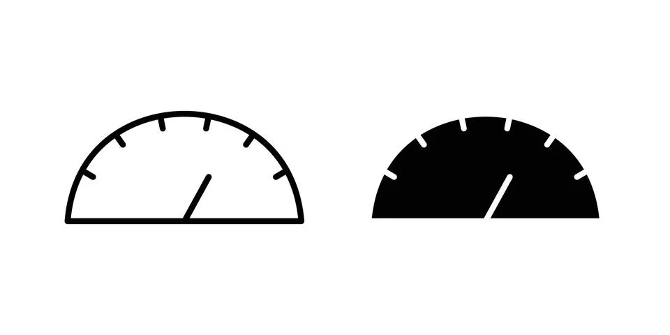 Speedometer icon illustration. Pixel perfect vector graphics Stock Illustration