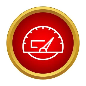 Speedometer icon indicating fast speed and performance Stock Illustration