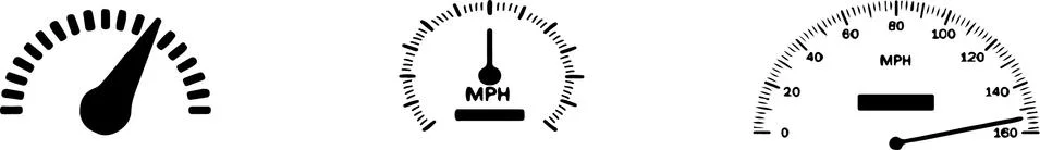 Speedometer icon isolated on white background Stock Illustration