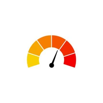 Speedometer icon isolated on white background, vector Stock Illustration