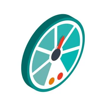 Speedometer icon, isometric 3d style Stock Illustration