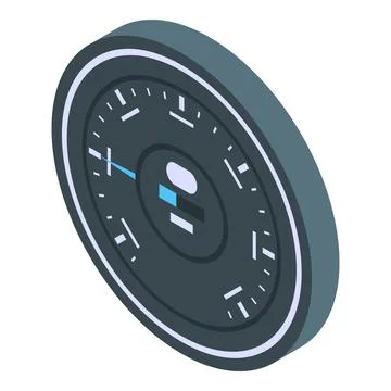 Speedometer icon, isometric style Stock Illustration