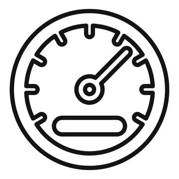 Speedometer icon outline vector. Car engine Illustrazione stock
