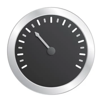 Speedometer icon, realistic style Illustrazione stock