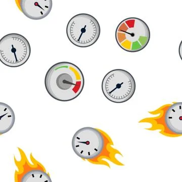 Speedometer Icon Seamless Pattern Stock Illustration