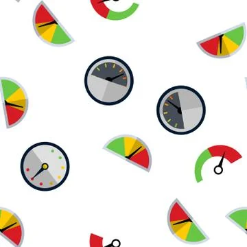 Speedometer Icon Seamless Pattern Stock Illustration