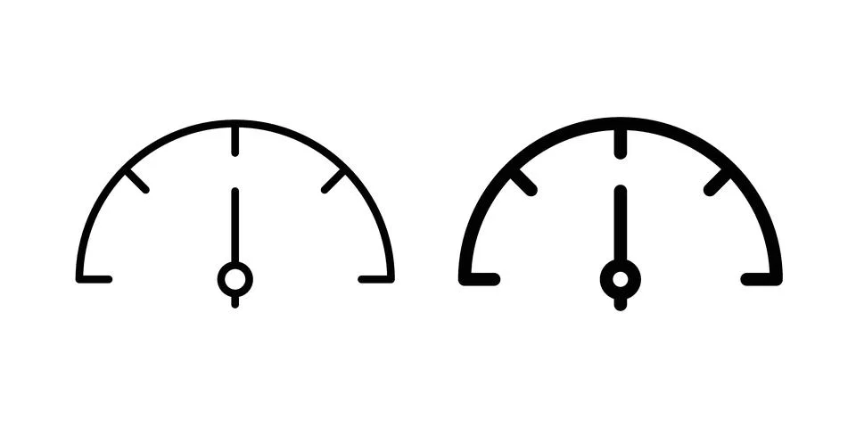Speedometer icon set, collection of vector icons 스톡 일러스트