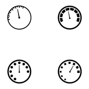 Speedometer icon set Stock Illustration